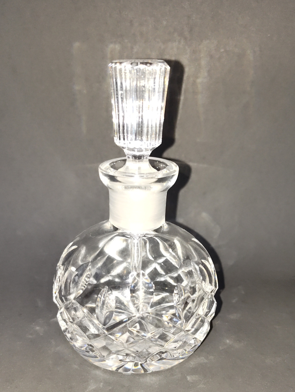 Waterford Cut Crystal Round Perfume Bottle